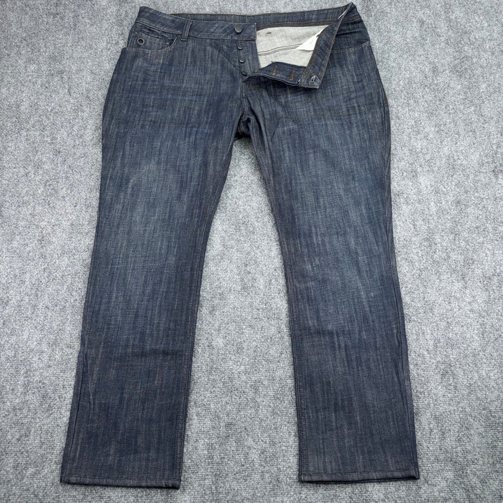 Lacoste Jeans Men's 42‎ (Fits 40x30) Blue Button Fly Straight Leg Stretch